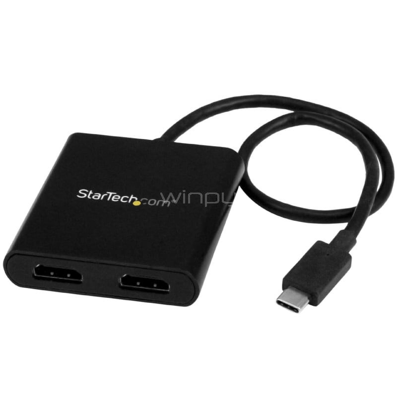 Divisor Splitter MST USB-C a HDMI de 2 Puertos - Hub Multiplicador MST USB Tipo C compatible con Thunderbolt 3 - StarTech