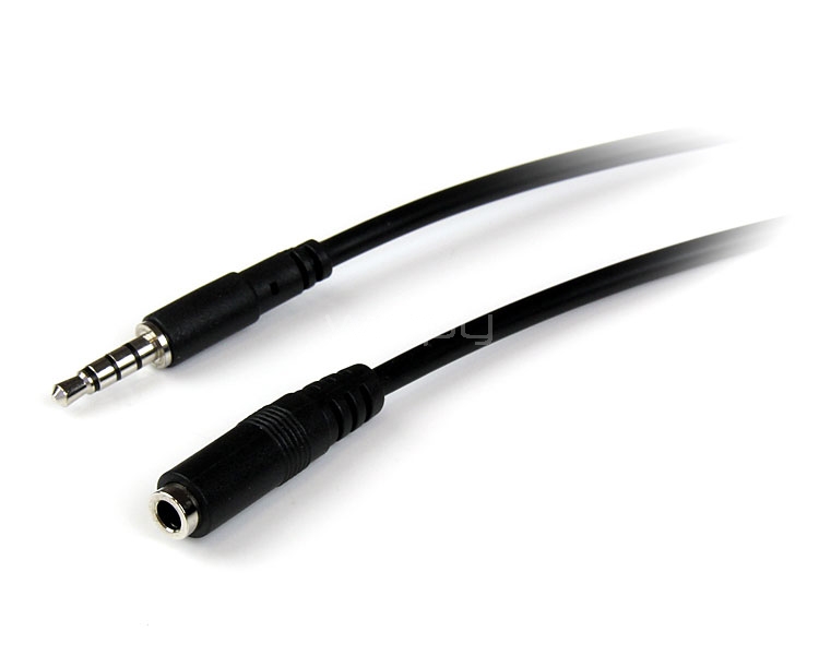 Cable de 2m de Extensión Alargador de Auriculares Headset Mini-Jack 3,5mm 4 pines Macho a Hembra - StarTech