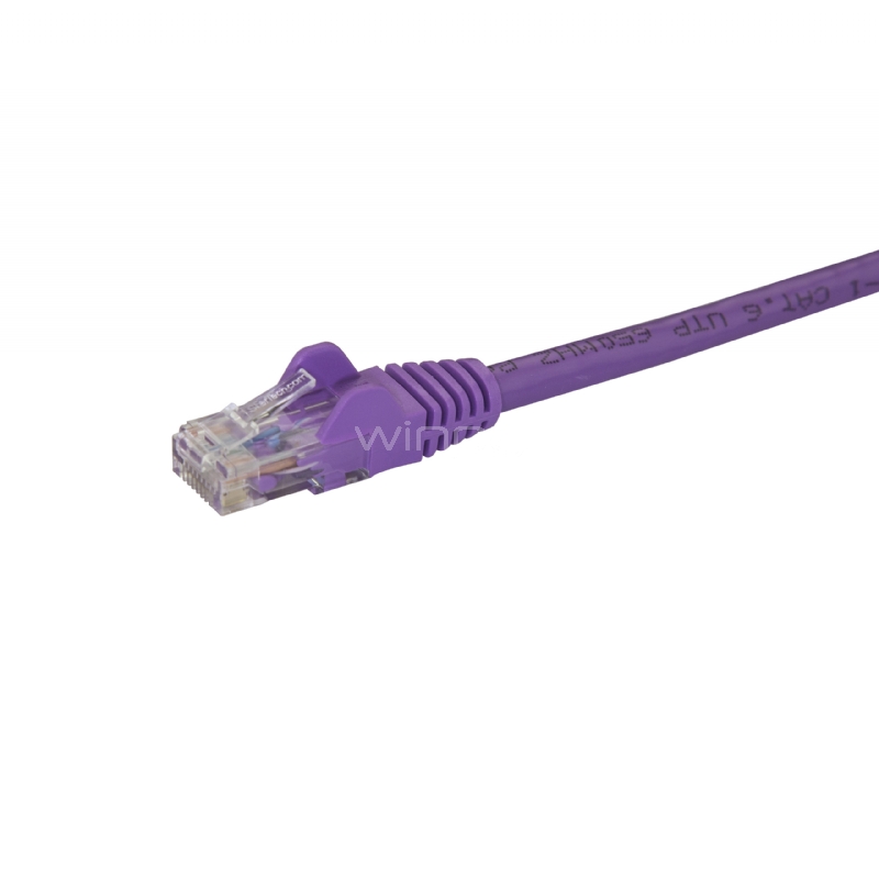 Cable de Red de 1m Púrpura Cat6 UTP Ethernet Gigabit RJ45 sin Enganches - Latiguillo Snagless de 1m - StarTech