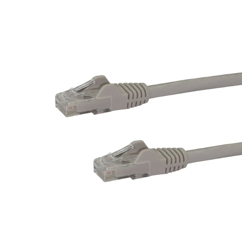 Cable de 2m Gris de Red Gigabit Cat6 Ethernet RJ45 sin Enganche - Cable Patch Snagless Macho a Macho - StarTech