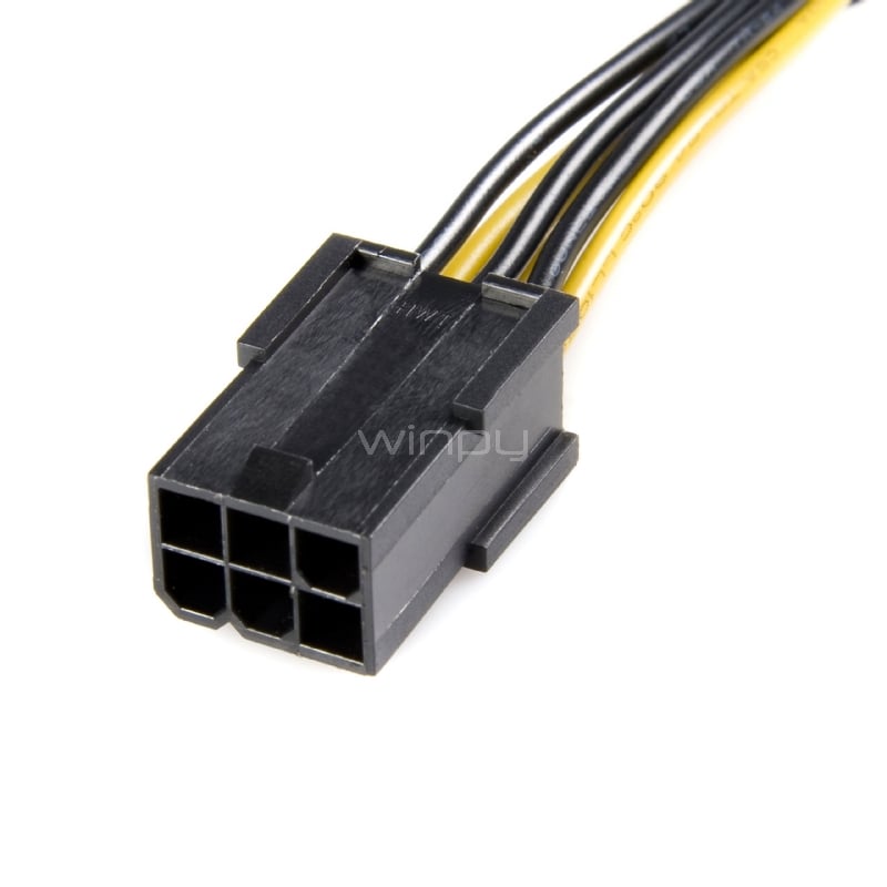 Cable adaptador de alimentación PCI Express de 6 pines a 8 pines - StarTech