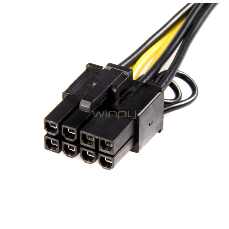 Cable adaptador de alimentación PCI Express de 6 pines a 8 pines - StarTech