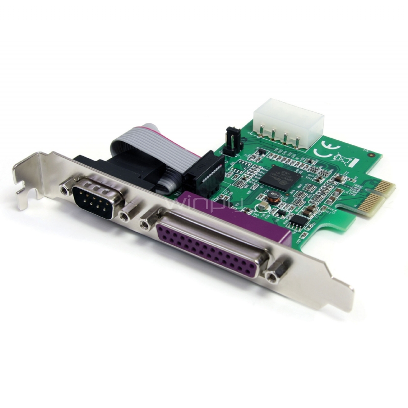 Adaptador Tarjeta PCI-Express  un puerto Paralelo y un puerto Serial DB25 DB9 - UART16950 - StarTech