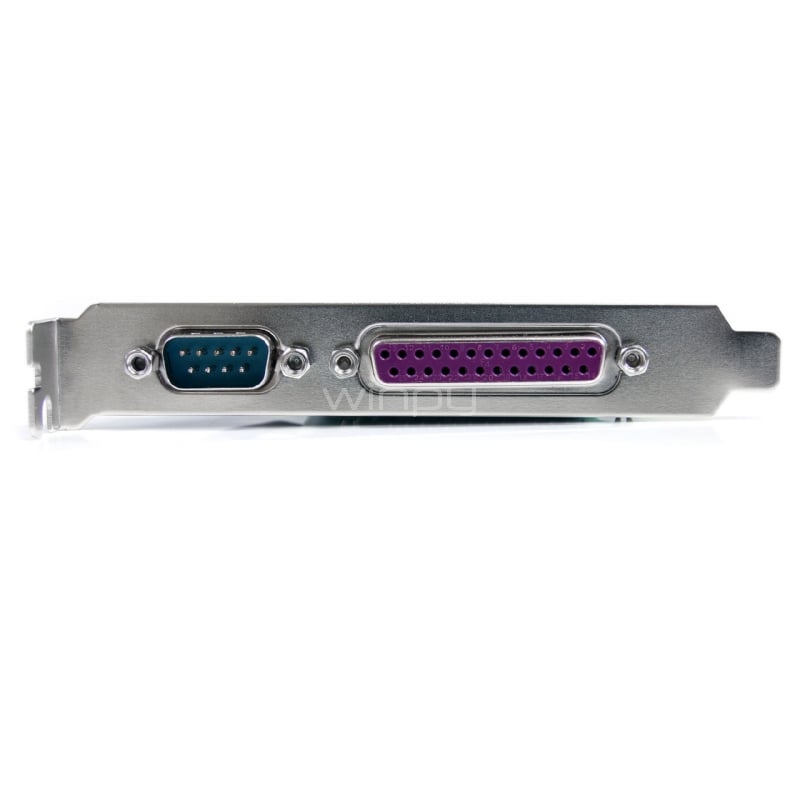 Adaptador Tarjeta PCI-Express  un puerto Paralelo y un puerto Serial DB25 DB9 - UART16950 - StarTech