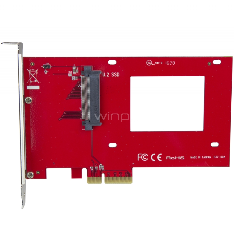 Tarjeta Adaptadora PCI Express U.2 NVMe SFF8639 de 2,5