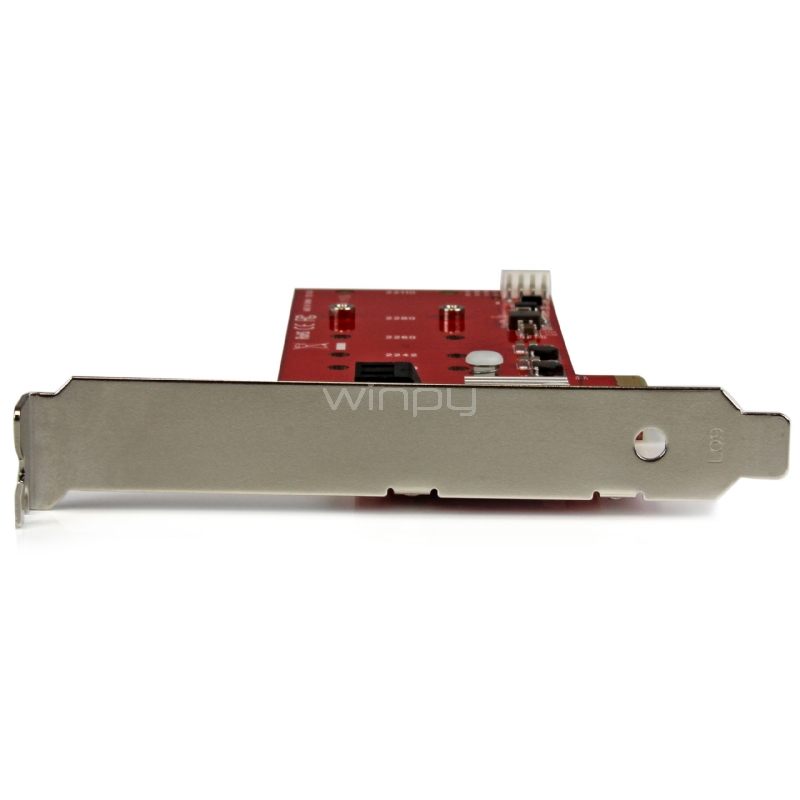 Tarjeta PCI Express Controladora de 2x SSD NGFF M.2 y 2x Puertos SATA III - StarTech