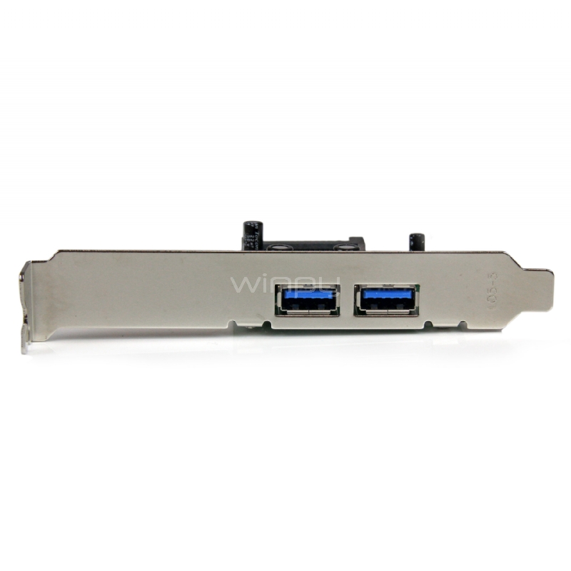 Tarjeta PCI Express de 2 Puertos USB 3.0 SuperSpeed con UASP y Alimentación SATA - Adaptador Interno - StarTech