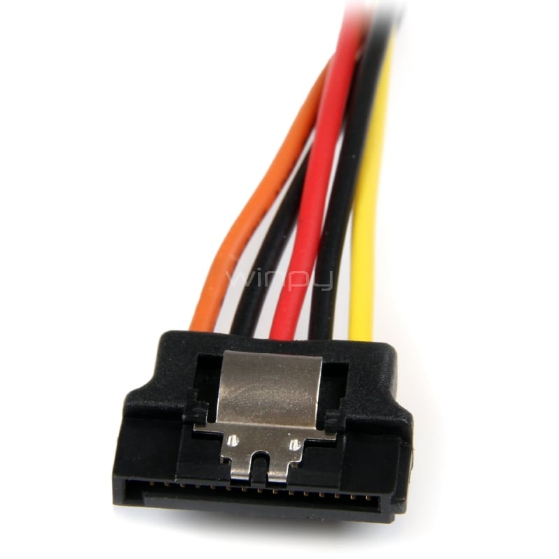 Cable 0,15m Adaptador Bifurcador Divisor Splitter Alimentación SATA Latching Cierre Pestillo - 2x Hembra - StarTech
