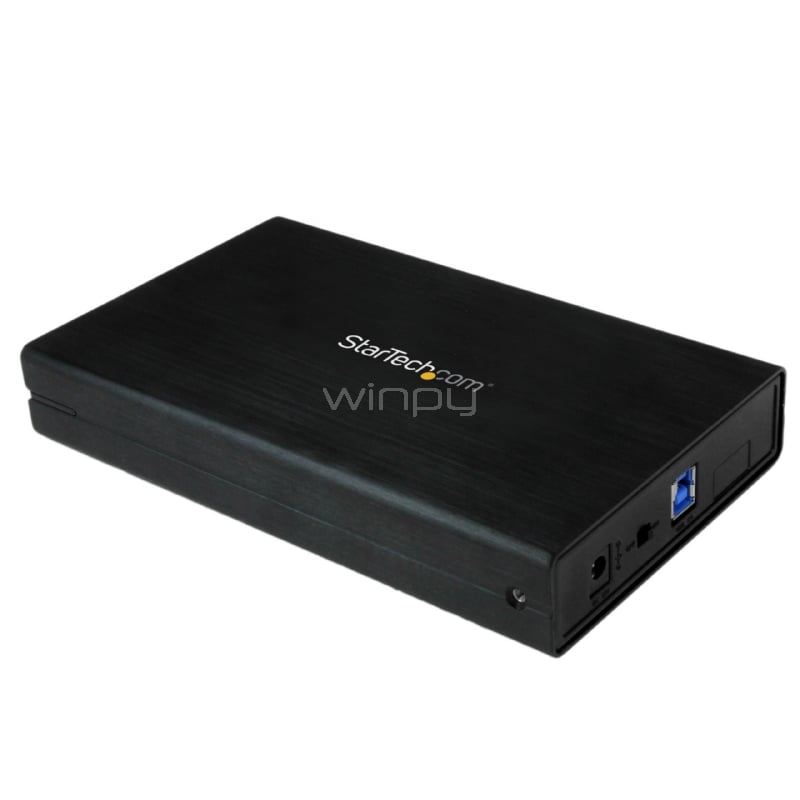 Gabinete Cofre Carcasa USB 3.0 de Disco Duro SATA 3 III 6Gbps de 3,5 Pulgadas Externo con UASP - Aluminio Negro - StarTech