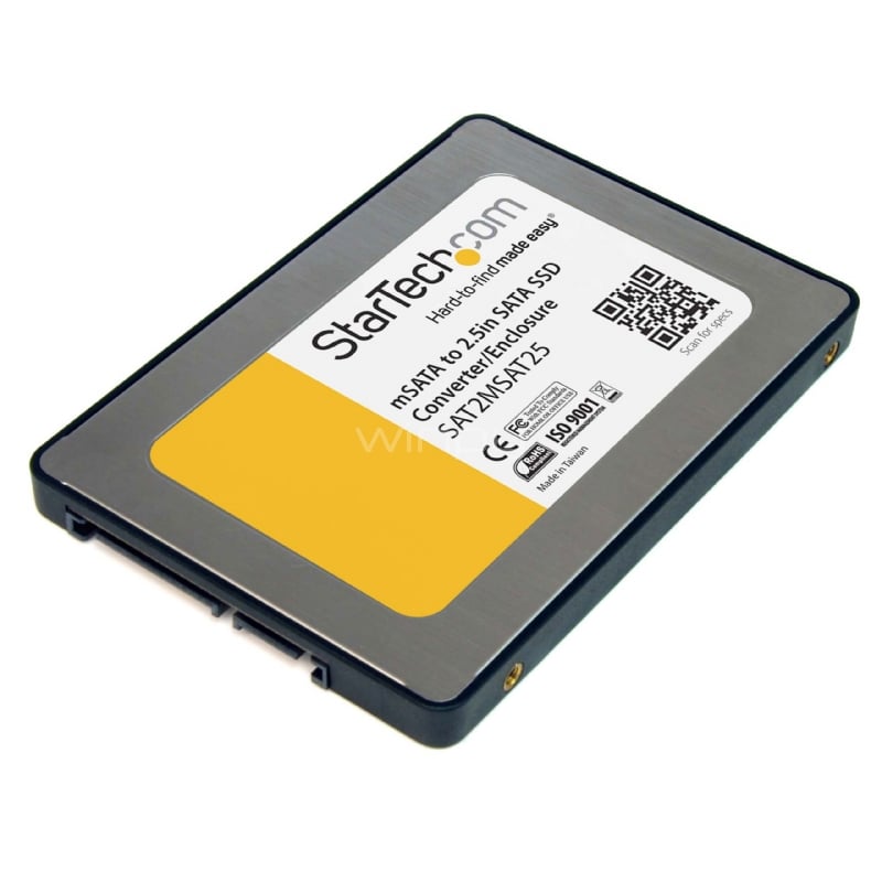 Cofre Adaptador  SATA de 2,5 Pulgadas para Unidad de Estado Sólido SSD mSATA - StarTech