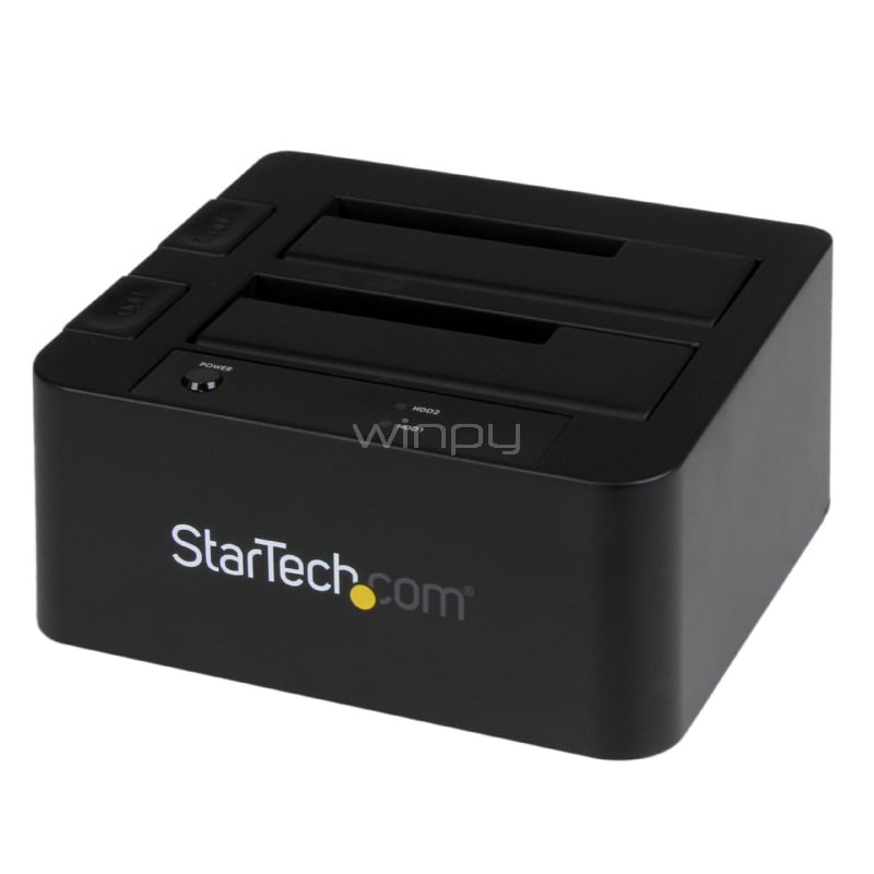 Docking Station eSATA USB 3.0 con UASP de 2 Bahías para Disco Duro o SSD SATA de 2,5 o 3,5 Pulgadas - StarTech