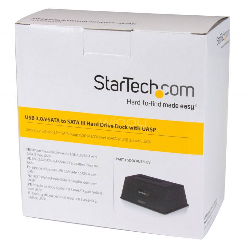 Estación de Acoplamiento USB 3.0 UASP eSATA para Conexión de Disco Duro SSD SATA III - Docking Station - StarTech