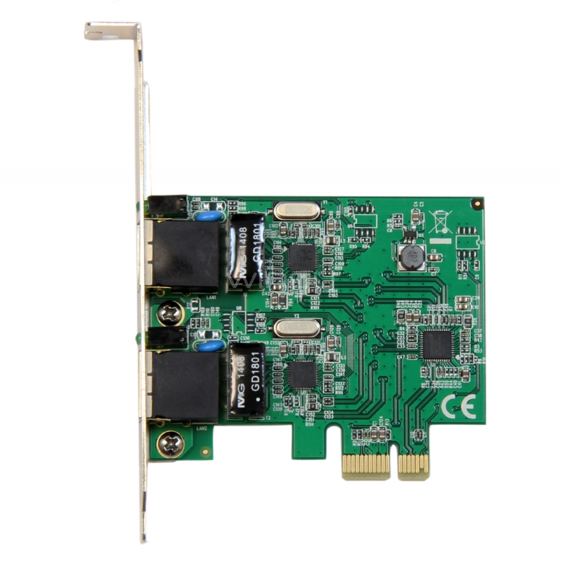 Adaptador Tarjeta de Red NIC PCI Express PCI-E de 2 Puertos Ethernet Gigabit RJ45 - StarTech