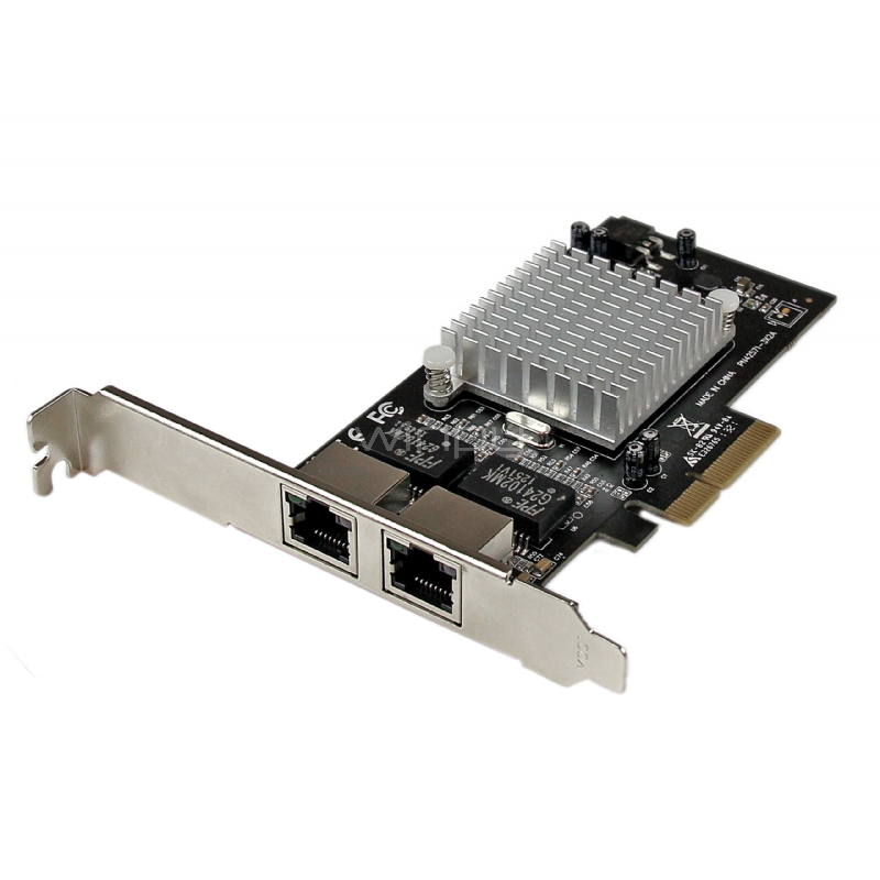 Tarjeta Adaptador de Red PCI Express PCI-E Gigabit Ethernet con 2 Puertos RJ45 Chipset Intel i350 - StarTech