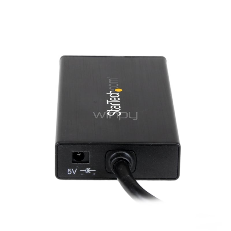 Hub USB 3.0 de Aluminio con Cable - Concentrador de 3 Puertos USB con Adaptador de Red Ethernet Gigabit - StarTech
