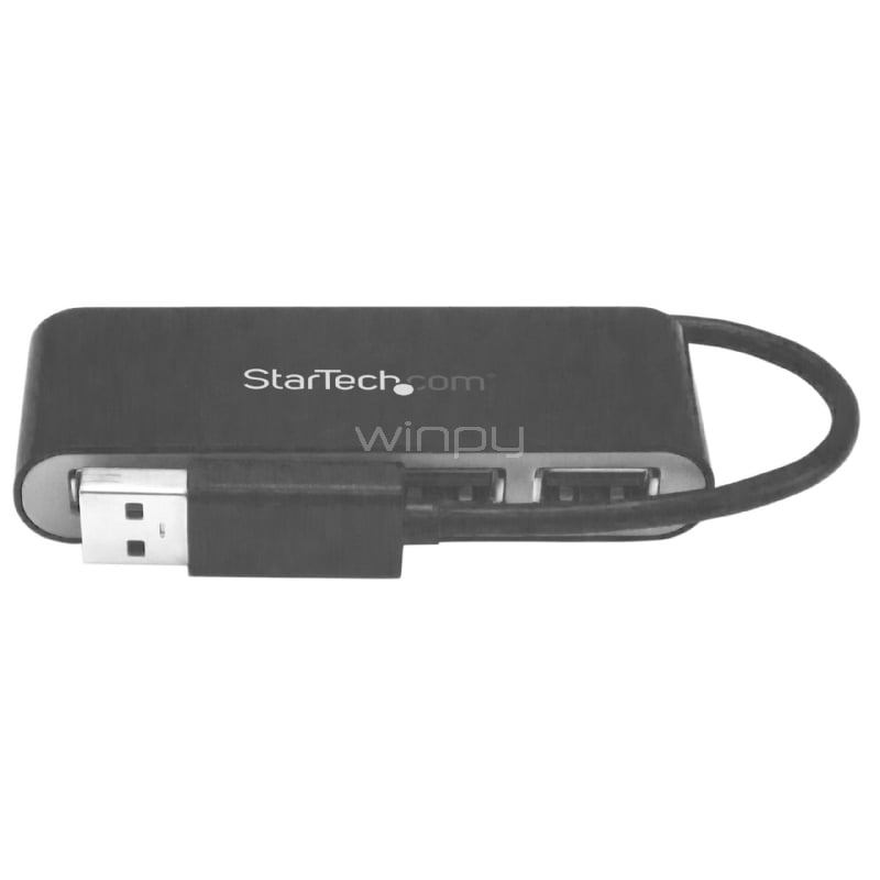 Concentrador  USB 2.0 de 4 Puertos con Cable Integrado - Hub Portátil USB 2.0 - StarTech
