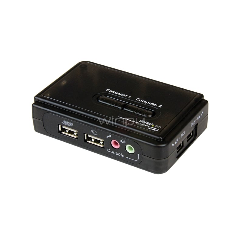 Juego de Conmutador KVM de 2 puertos con todo incluido - USB - Audio y Video VGA - StarTech