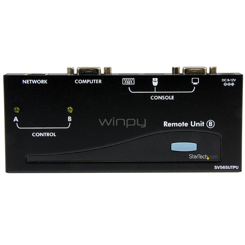 extensor de consola kvm por cat 5 ethernet (150m) con usb y video vga  - startech