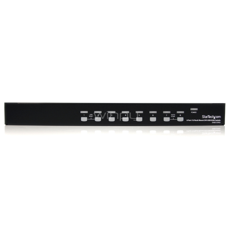 Switch Conmutador KVM DVI USB de 8 puertos para Rack 1U - StarTech