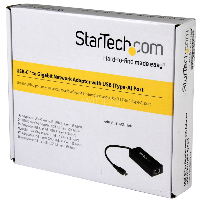 Adaptador de Red Gigabit USB-C con Puerto USB Extra - StarTech