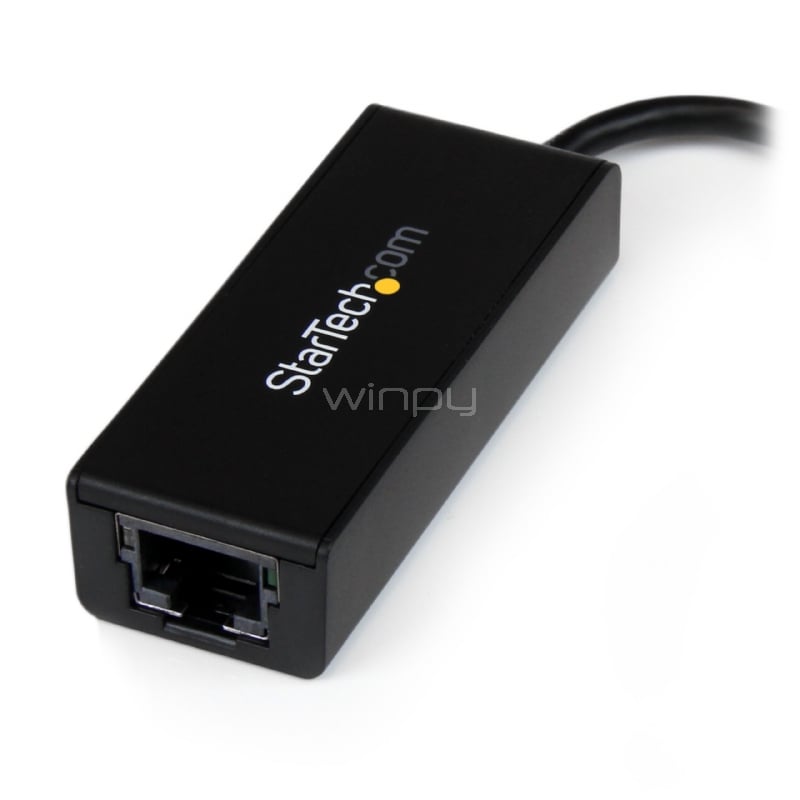 Adaptador Tarjeta de Red Externa NIC USB 3.0 a 1 Puerto Gigabit Ethernet 1Gbps RJ45 USBA Negro - StarTech