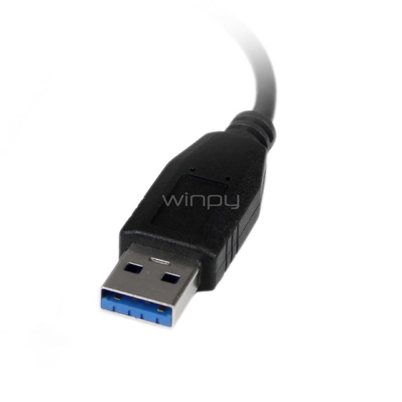 Adaptador Tarjeta de Red Externa NIC USB 3.0 a 1 Puerto Gigabit Ethernet 1Gbps RJ45 USBA Negro - StarTech