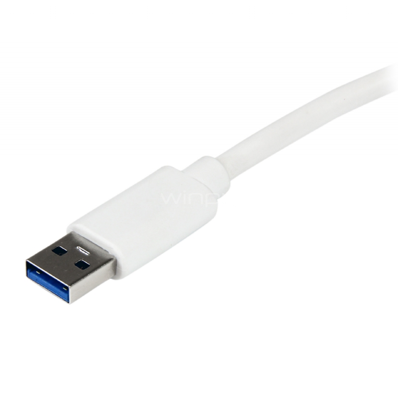 Adaptador Tarjeta de Red NIC Externa USB 3.0 de 1 Puerto Gigabit Ethernet RJ45 y Puerto USB - Blanco - StarTech
