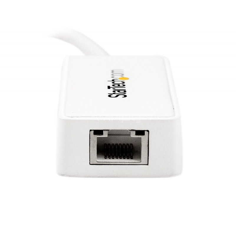 Adaptador Tarjeta de Red NIC Externa USB 3.0 de 1 Puerto Gigabit Ethernet RJ45 y Puerto USB - Blanco - StarTech