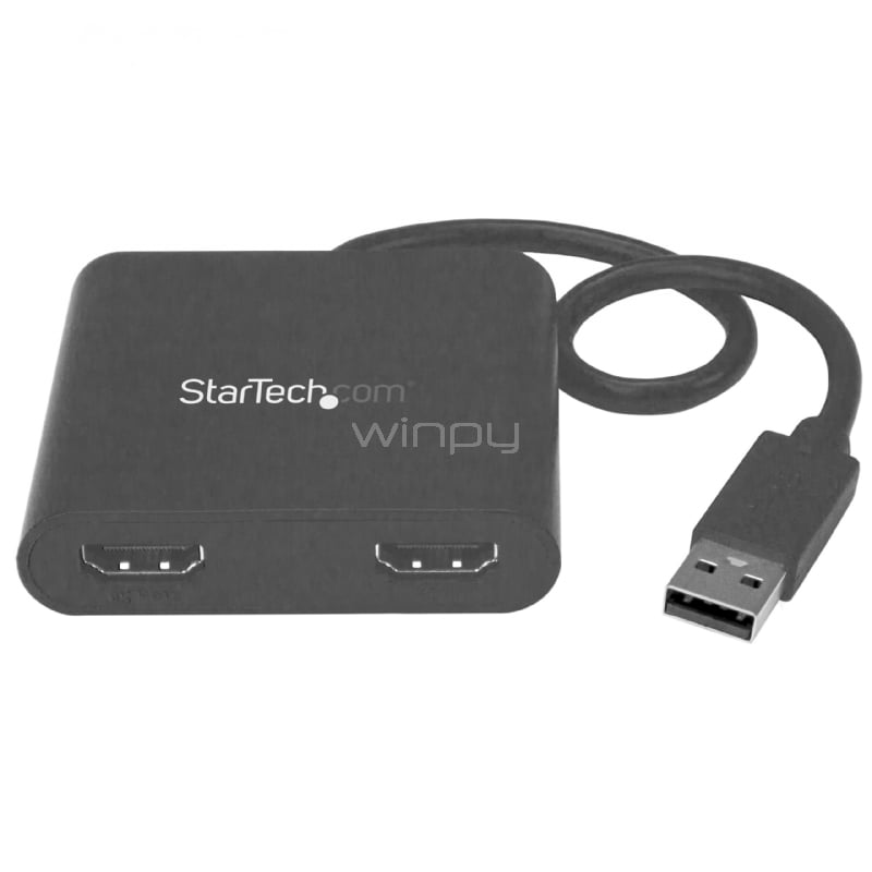 Adaptador de Video Externo USB 3.0 a 2 Puertos HDMI 4K para 2 Monitores - StarTech