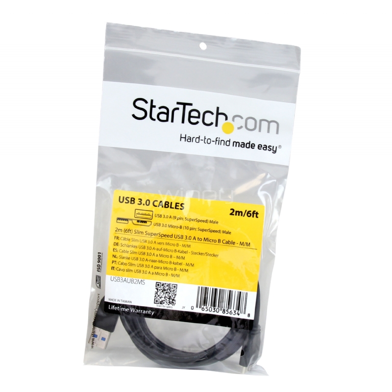 Cable micro USB 3.0 delgado de 2m - StarTech