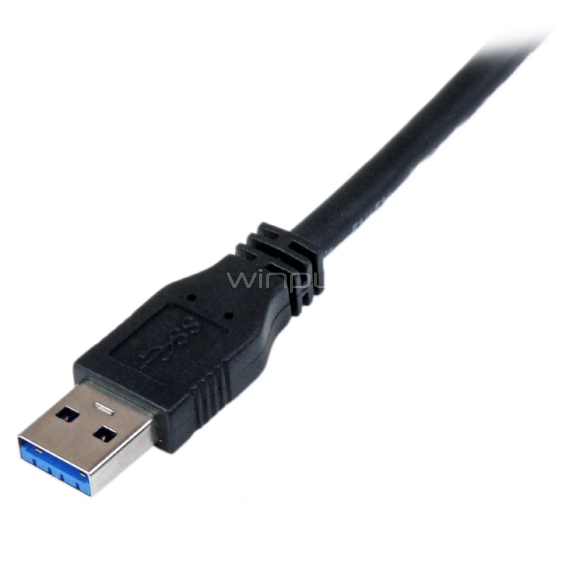 Cable Certificado 1m USB 3.0 Super Speed SS Micro USB B Macho a USB A Macho Adaptador - Negro - StarTech
