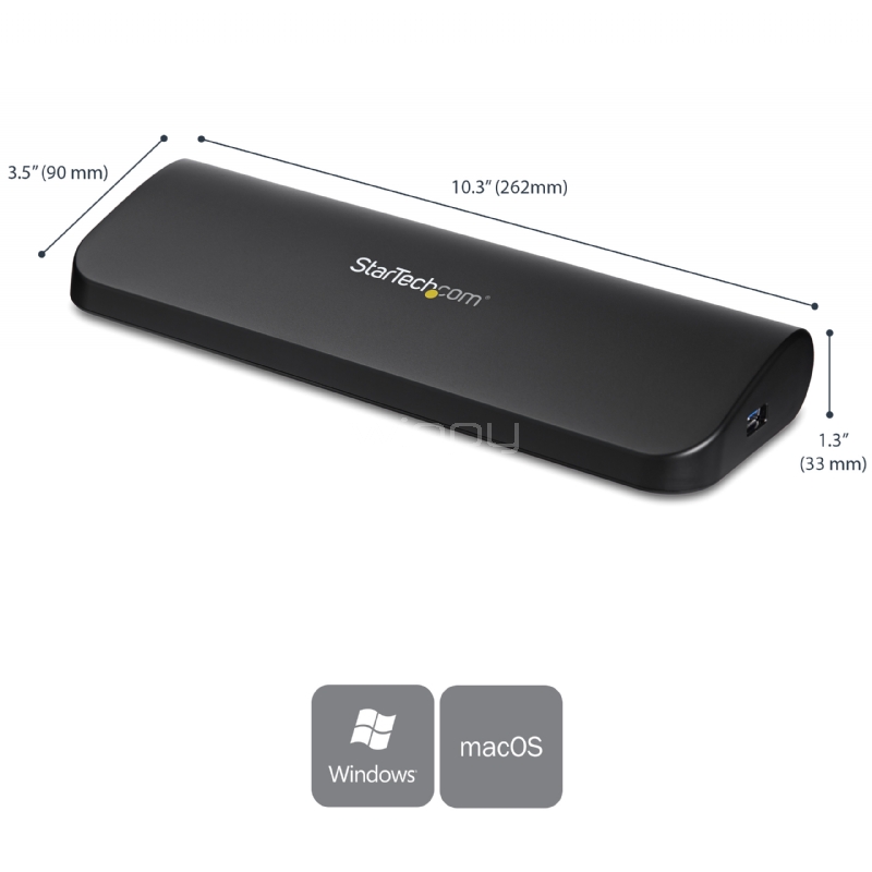 Docking Station USB 3.0 para Dos Pantallas con HDMI y DVI/VGA - StarTech