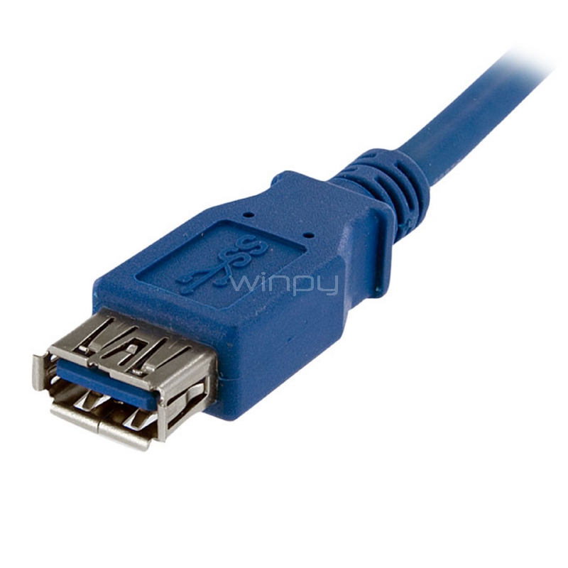 Cable 1m Extensión Alargador USB 3.0 SuperSpeed - Macho a Hembra USB A - Extensor - Azul - StarTech