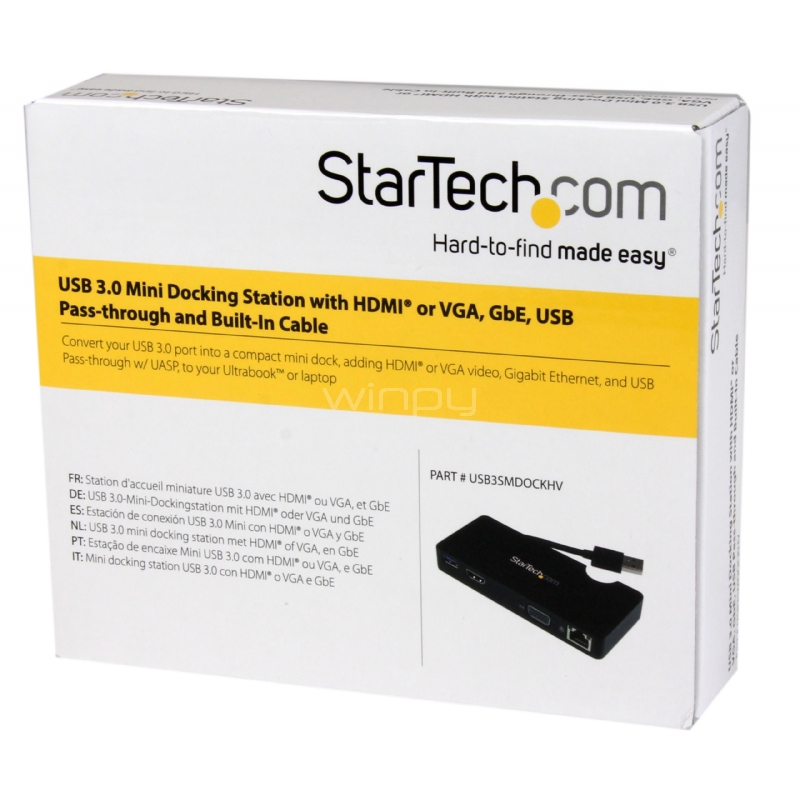 Replicador de Puertos USB 3.0 de Viajes con HDMI o VGA - Docking Station para Notebook - StarTech