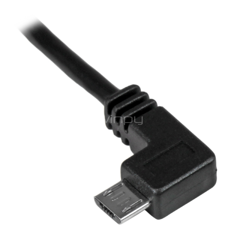 Cable de 2m Micro USB con conector acodado a la izquierda - Cable de Carga y Sincronización - StarTech