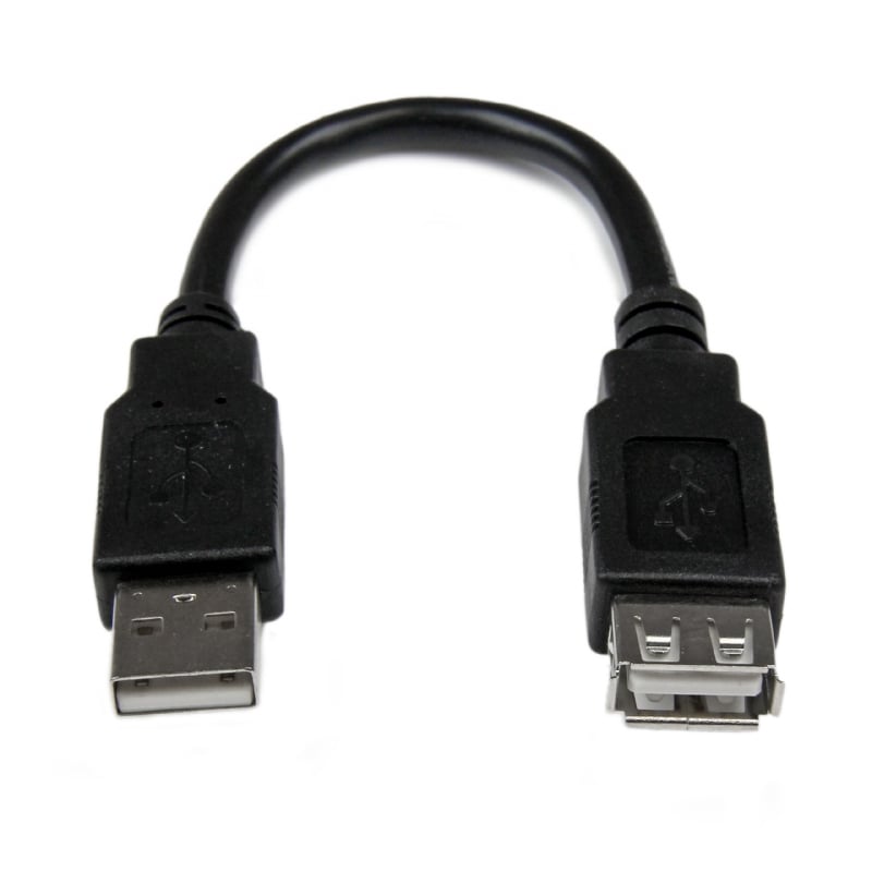 Cable de 0,15m de Extensión Alargador USB 2.0 - Macho a Hembra USB A - Extensor - StarTech