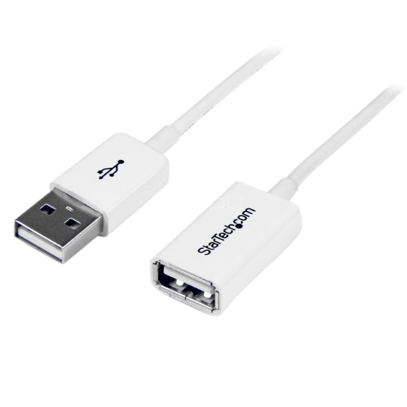 Cable de 1m de Extensión Alargador USB 2.0 de alta velocidad Hi Speed - Macho a Hembra USB A - Extensor - Blanco - StarTech
