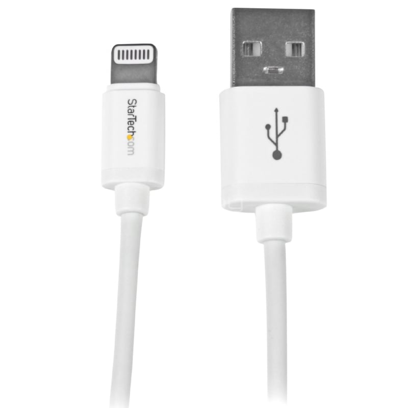 Cable 1m Lightning 8 Pin a USB A 2.0 para Apple iPod iPhone iPad - Blanco - StarTech