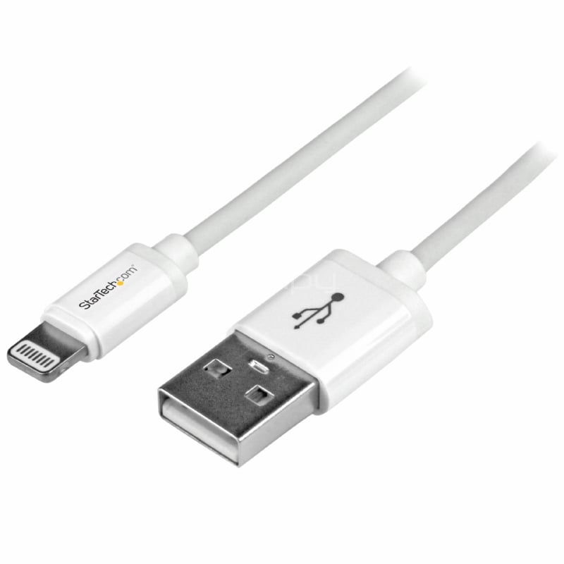 Cable 1m Lightning 8 Pin a USB A 2.0 para Apple iPod iPhone iPad - Blanco - StarTech