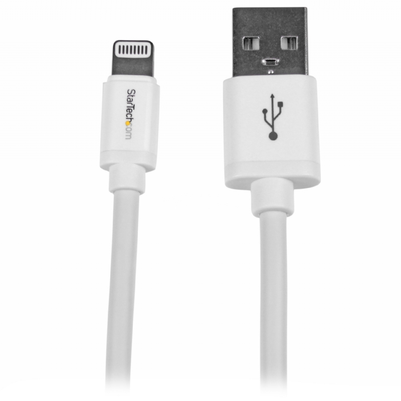 Cable de 2m Lightning de 8 Pin a USB A 2.0 para Apple iPod iPhone iPad - Blanco - StarTech