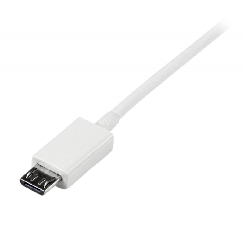 Cable Adaptador 2m USB A Macho a Micro USB B Macho para Teléfono Móvil Smartphone - Blanco - StarTech