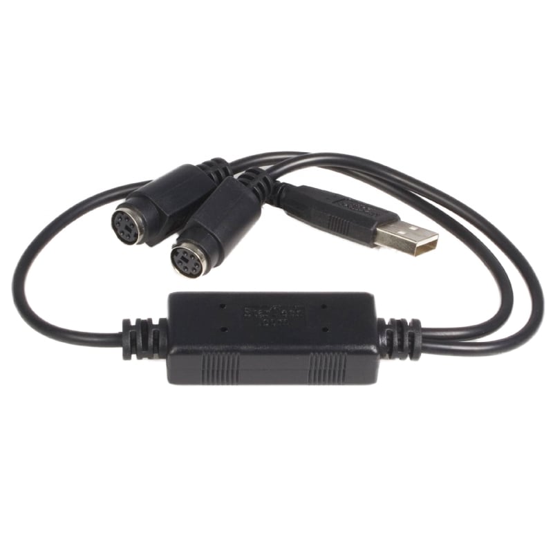 Cable Adaptador Conversor Teclado Ratón Mouse PS/2 a USB - 2x PS/2 Hembra - 1x USB A Macho - StarTech