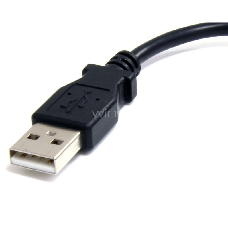 Cable Adaptador de 15cm USB A Macho a Micro USB B Macho para Teléfono Móvil Carga y Datos - Negro - StarTech
