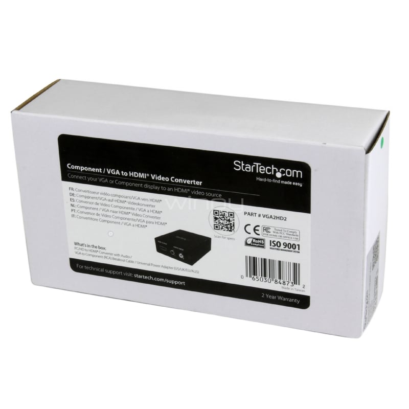 Adaptador Conversor de VGA, Video por Componentes y Audio RCA a HDMI - PC a HDTV - StarTech