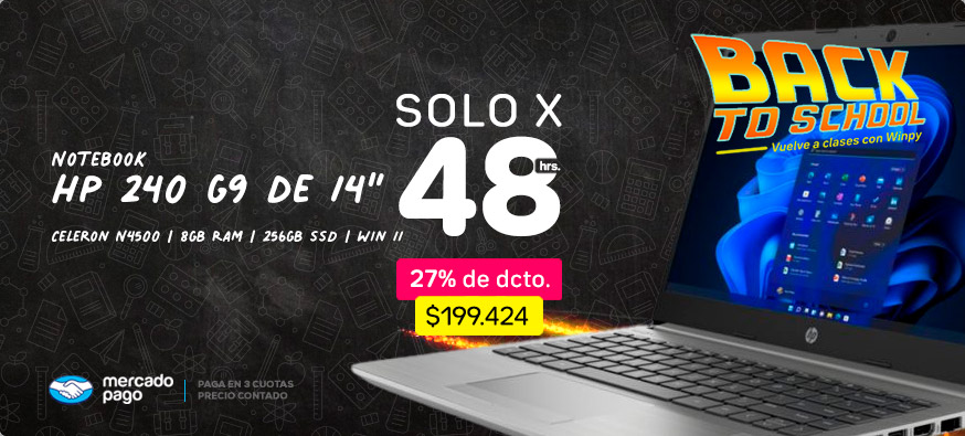 Solo x 48hrs |  Notebook HP 240 G9 de 14“