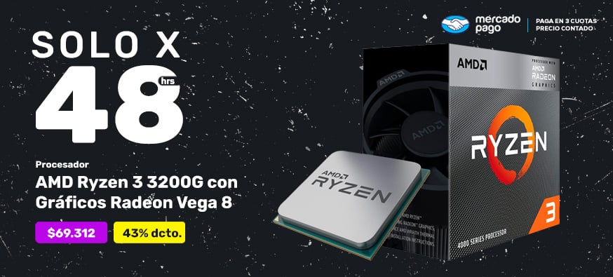 Procesador AMD Ryzen 3 3200G con Gráficos Radeon Vega 8