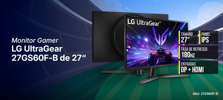 Monitor Gamer LG UltraGear de 27“