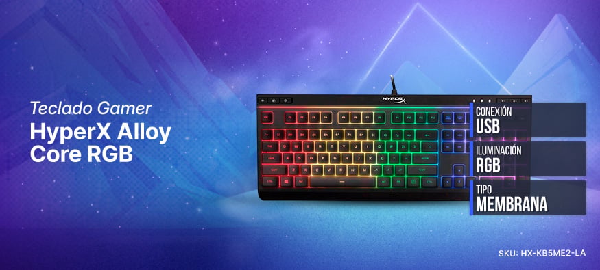 Teclado Gamer HyperX Alloy Core RGB