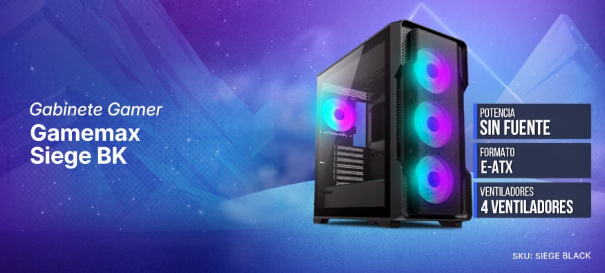Gabinete Gamer Gamemax Siege BK