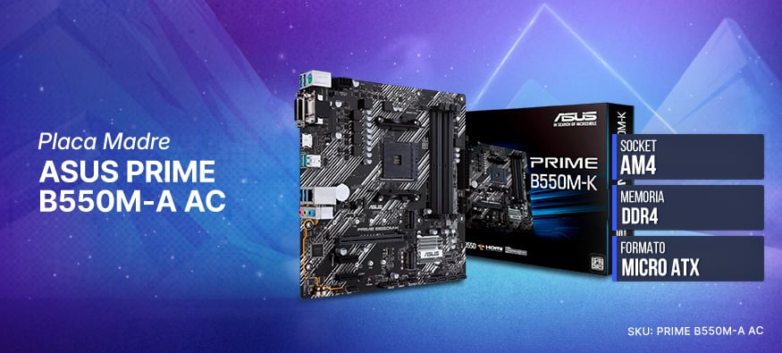 Placa Madre ASUS PRIME B550M-A AC